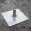Spigot Base Plates - 150x150x2mm Self Colour