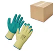 Latex Palm Coated Handler Gloves - Green - BOX (120x pairs)