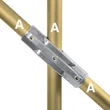 Aluminium Adjustable Cross 30-45 Degree (48.3mm) - Kee Lite (L30-8)