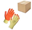 Latex Palm Coated Handler Gloves - Orange - BOX (120x pairs)