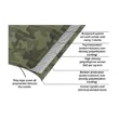 Camouflage Tarpaulin, 1.8m x 2.4m, Lightweight 80GSM