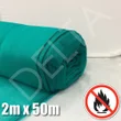 Debris Netting - Fire Retardant - 2m x 50m - Green.