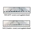 8ft/2.4m Corrugated Roof Sheet 10/3 Profile 28g (0.37mm) - 100 Pack