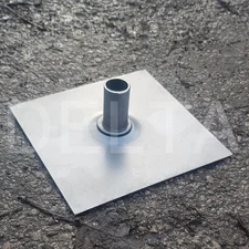 Spigot Base Plates - 150x150x2mm Self Colour