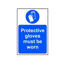 Viking Signs Warnschild 'Eye Protection Must Be Worn' – Vinyl-Aufkleber, 50 X 150 Mm, Weiß