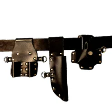 Black Leather Tool Belt Kit