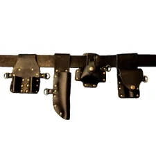 Hammer Loop Black Leather Tool Belt Kit