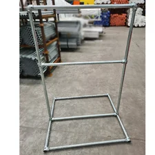 Wide Base Freestanding Scaffolding Clothes Rail Kit - Double Rail
