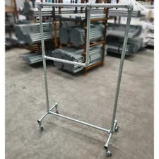 Mobile Freestanding Scaffolding Clothes Rail Kit - Grid Rail
