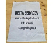 White Woven Polypropylene Sack 60x100cm 25x Pack