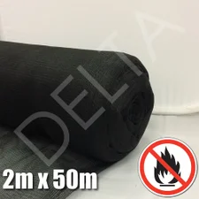 Debris Netting - Fire Retardant - 2m x 50m - Black