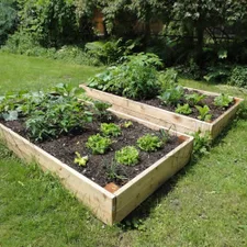Raised Garden Beds Tanalised Timber - 3.0m (10ft) x 3.0m (10ft)