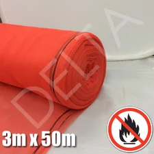 Flame Retardant Debris Netting - 3m x 50m - Red