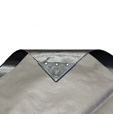 Super Heavy Duty Tarpaulin - 3.0m x 6.0m, Black/Silver