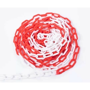 Red & White Plastic Chain - 6mm x 25m
