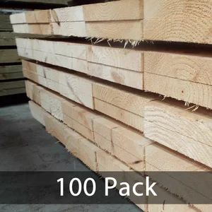 2.4m (8ft) Untreated Timber Board Pack (100pcs)