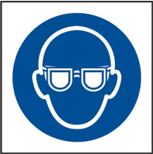 Wear eye protection symbol - RPVC (100 x 100mm)