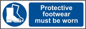 Protective footwear must be worn - RPVC (300 x 100mm)