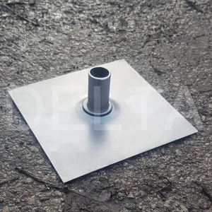 Spigot Base Plates - 150x150x2mm Self Colour