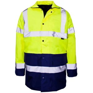 Hi Vis 2 Tone Parka Jacket, Yellow & Blue