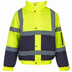 Hi Vis 2 Tone Bomber Jacket Yellow & Blue