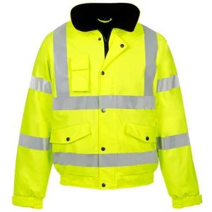 Hi Vis Storm-Flex PU Bomber Jacket Yellow
