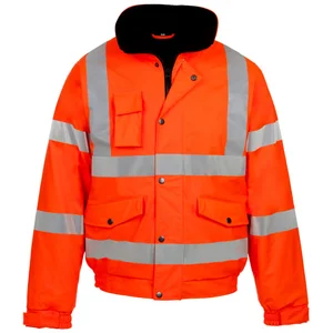 Hi Vis Storm-Flex PU Bomber Jacket Orange