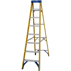 Werner 8 Tread Fibreglass Heavy Duty Trade Stepladder