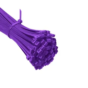 Purple Cable Ties (Zip Ties) - Pack of 100 - 4.8mm x 300mm
