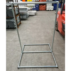 Wide Base Freestanding Scaffolding Clothes Rail Kit - Single Rail