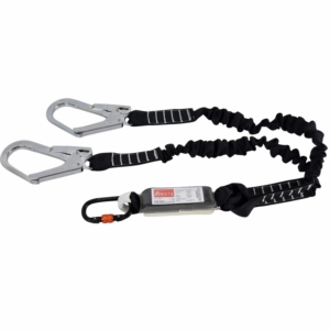 Aresta Safety Lanyard Twin Point 1.8m Elasticated EN 355, EN 354