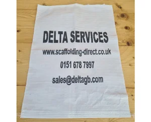 White Woven Polypropylene Sack 45x60cm 25x Pack