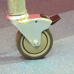 Braked Swivel Castor & Expander for 42.4mm Tube