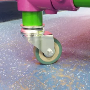 Unbraked Swivel Castor & Expander For 33.7mm Tube