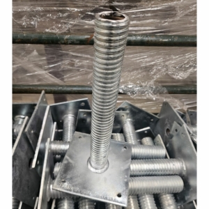 AB9 Base Jack - 4 Tonne Capacity - Zinc Plated 300mm - NO COLLAR