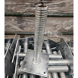 AB9 Base Jack - 4 Tonne Capacity - Zinc Plated 300mm - NO COLLAR
