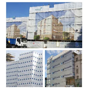 Printed TS62/TS63 Powerclad Flame Retardant Scaffold Sheeting