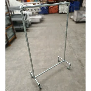 Mobile Freestanding Scaffolding Clothes Rail Kit - Single Rail