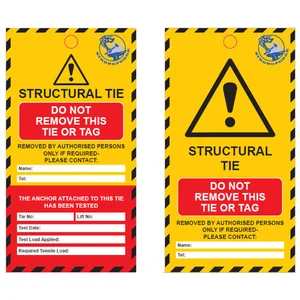 Structural Tie Test Tag (Pack of 100x)