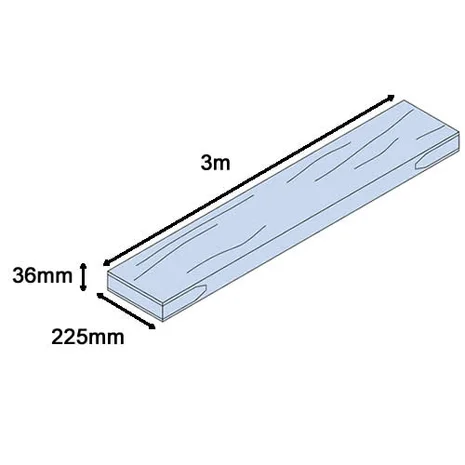 Scaffolding Boards - 10ft (3.0m) Un-treated European Whitewood