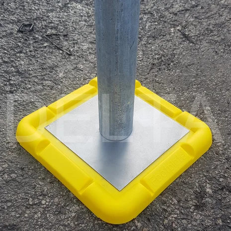Spigot Base Plates - 150x150x2mm Self Colour