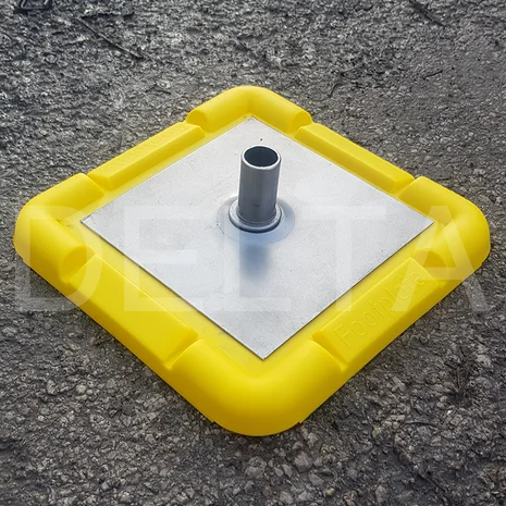 Spigot Base Plates - 150x150x2mm Self Colour