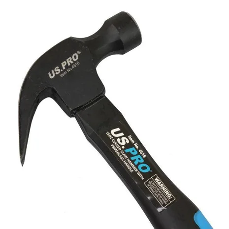 16oz Curved Claw Hammer With Fibreglass Handle
