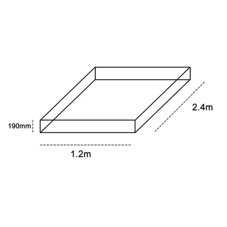 Decking Raised Garden Bed Tanalised - 1.2m (4ft) x 2.4m (8ft)