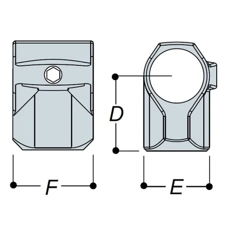 Aluminium Short Tee (33.7mm) - Kee Lite (L10-6)