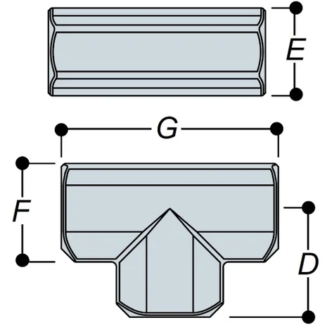 Aluminium Long Tee (33.7mm) - Kee Lite (L25-6)