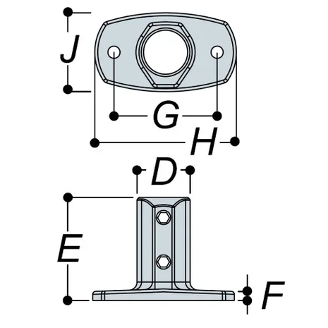 Aluminium Base Plate (33.7mm) - Kee Lite (L62-6)