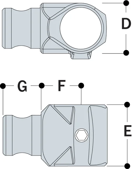 Aluminium Internal Swivel Tee (48.3mm) - Kee Lite (L114-8)