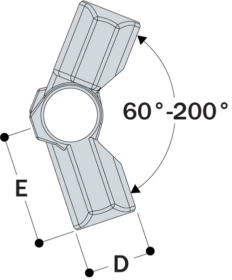 Aluminium Corner Swivel Combination (48.3mm) - Kee Lite (L19-8)