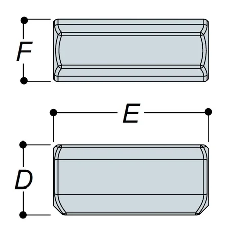 Aluminium External Sleeve Joint (48.3mm) - Kee Lite (L14-8)